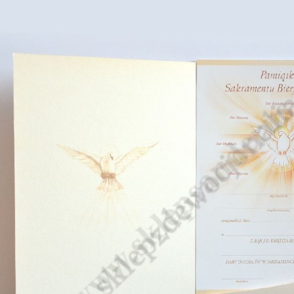 PAMIĄTKA SAKRAMENTU BIERZMOWANIA - 50677
