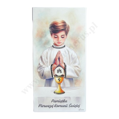 PAMIĄTKA PIERWSZEJ KOMUNII ŚWIĘTEJ - obrazek 12 x 24 cm - CU112/3O