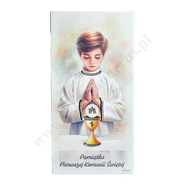 PAMIĄTKA PIERWSZEJ KOMUNII ŚWIĘTEJ - obrazek 12 x 24 cm - CU112/3O