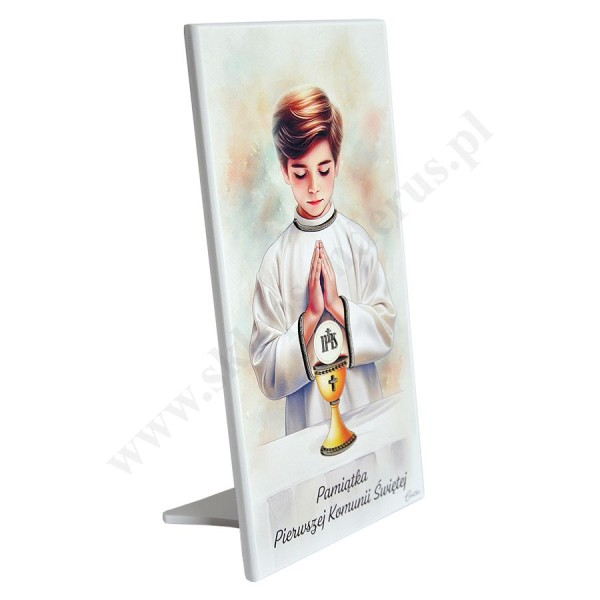 PAMIĄTKA PIERWSZEJ KOMUNII ŚWIĘTEJ - obrazek 12 x 24 cm - CU112/3O