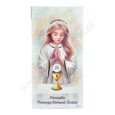 PAMIĄTKA PIERWSZEJ KOMUNII ŚWIĘTEJ - obrazek 12 x 24 cm - CU112/3A