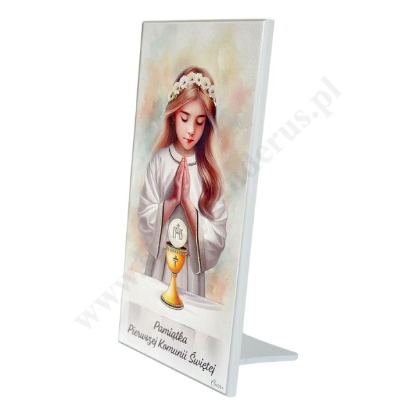 PAMIĄTKA PIERWSZEJ KOMUNII ŚWIĘTEJ - obrazek 12 x 24 cm - CU112/3A