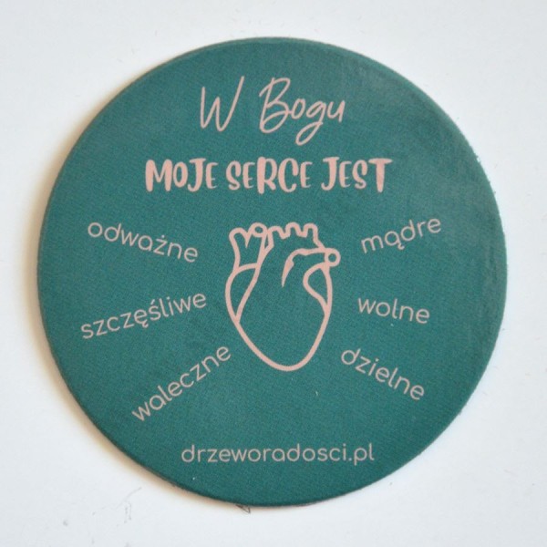 W BOGU MOJE SERCE JEST... - MAGNES ŚREDNICA 6 cm - 75832