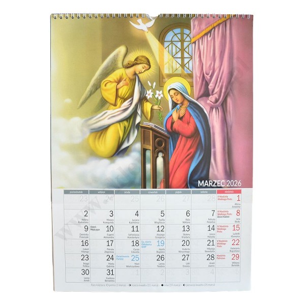 KALENDARZ 2026 - MARYJNY - format 29,5 x 40,5 cm - 85173