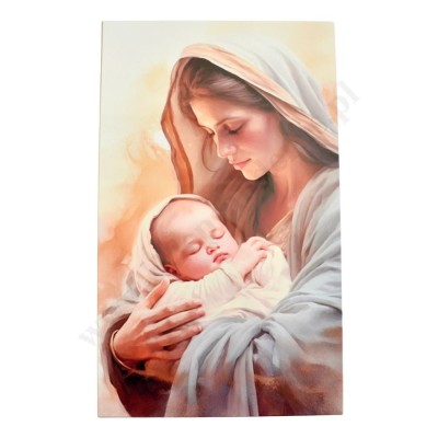 MATKA BOŻA Z DZIECIĄTKIEM - obraz 26 x 43 cm - 25793