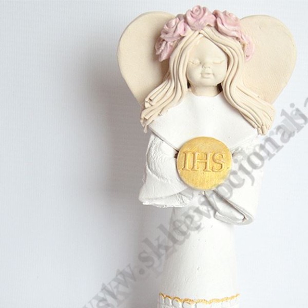 ANIOŁ DZIEWCZYNKA KOMUNIJNA - wys. 20.5 cm - 11198