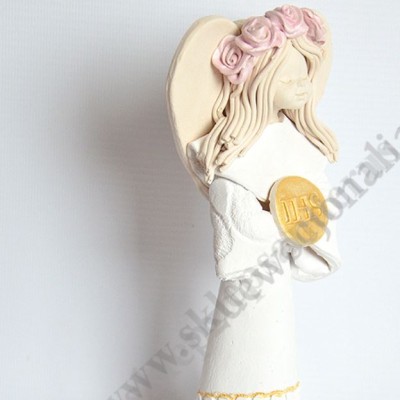 ANIOŁ DZIEWCZYNKA KOMUNIJNA - wys. 20.5 cm - 11198