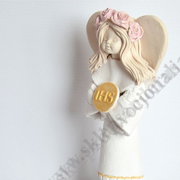 ANIOŁ DZIEWCZYNKA KOMUNIJNA - wys. 20.5 cm - 11198