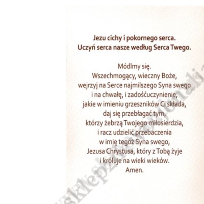 SERCE PANA JEZUSA - obrazek 7 x 13 cm - paczka 100 szt. - 88931