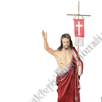 CHRYSTUS ZMARTWYCHWSTAŁY - wys.63 cm - SREBRNY - 79359