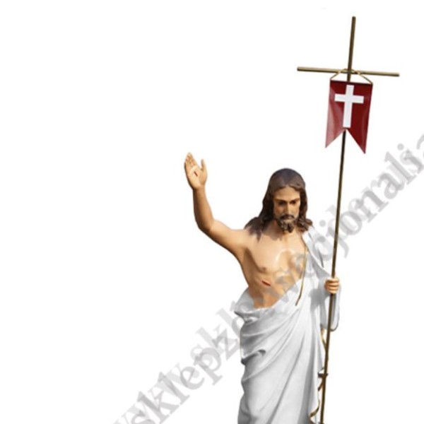 CHRYSTUS ZMARTWYCHWSTAŁY - wys.63 cm - SZATA BIAŁA