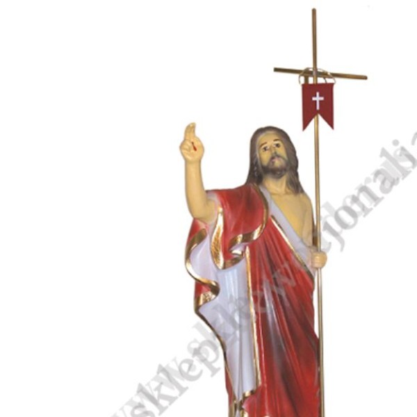 CHRYSTUS ZMARTWYCHWSTAŁY - wys.34 cm - SZATA CZERWONA - 79360