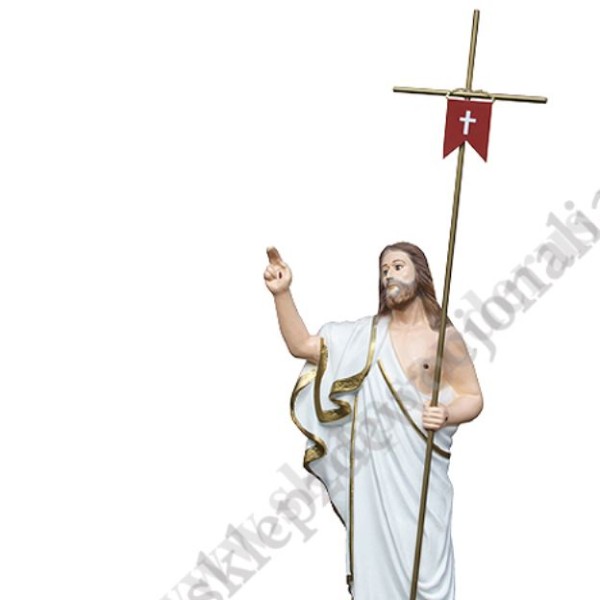 CHRYSTUS ZMARTWYCHWSTAŁY - wys.34 cm - SZATA KREMOWA - 79361