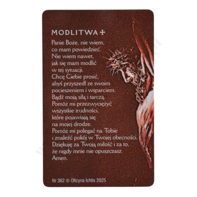 MODLITWA W TRUDNEJ SPRAWIE - karta biznes - 62761