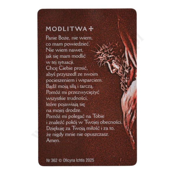 MODLITWA W TRUDNEJ SPRAWIE - karta biznes - 62761