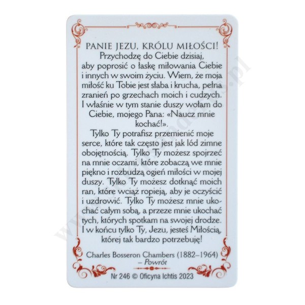 MODLITWA O MIŁOŚĆ - biznes karta - 62448