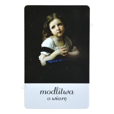 MODLITWA O WIARĘ - biznes karta - 62449