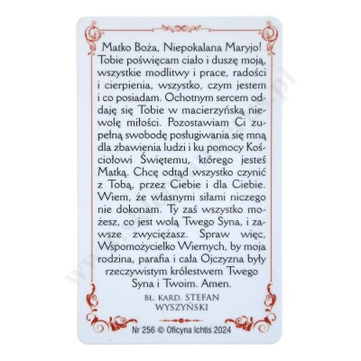 AKT OSOBISTEGO ODDANIA SIĘ MATCE BOŻEJ - biznes karta - 62450