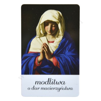 MODLITWA O DAR MACIERZYŃSTWA - karta biznes - 62564