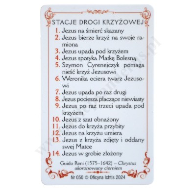 STACJE DROGI KRZYŻOWEJ - biznes karta - 62763