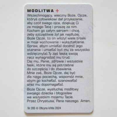 KARTA - MODLITWA ZA TATĘ - 70453