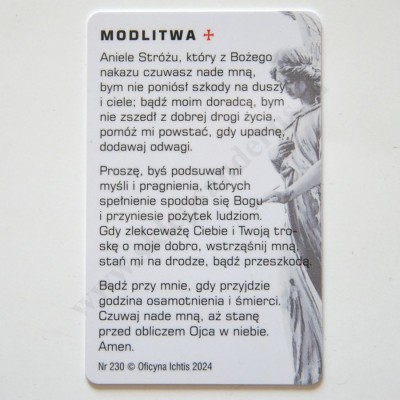 KARTA - MODLITWA DO ANIOŁA STRÓŻA - 79472
