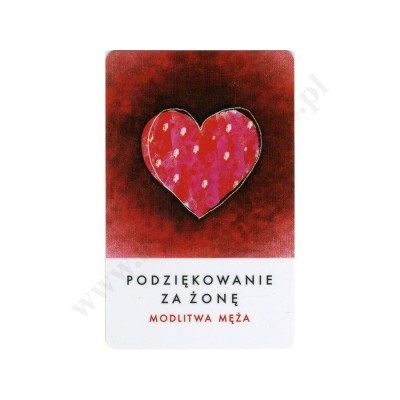 PODZIĘKOWANIE ZA ŻONĘ - MODLITWA MĘŻA - karta biznes - 74804