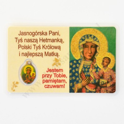 MEDALIK FOLIOWANY - MATKA BOŻA CZĘSTOCHOWSKA - format 8.5 x 5.5 cm - 62442