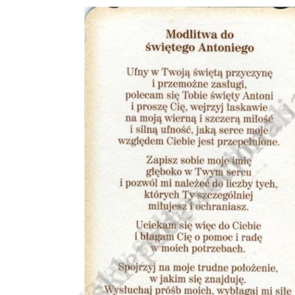 OBRAZKI ŚW.ANTONIEGO - paczka 100 szt. - 3205