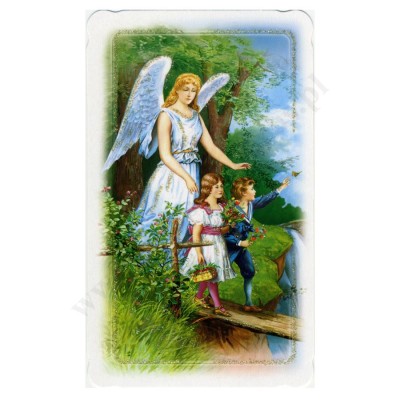 ANIOŁ STRÓŻ - obrazek 6.4 x 10.6 cm - paczka 100 szt. - 75937