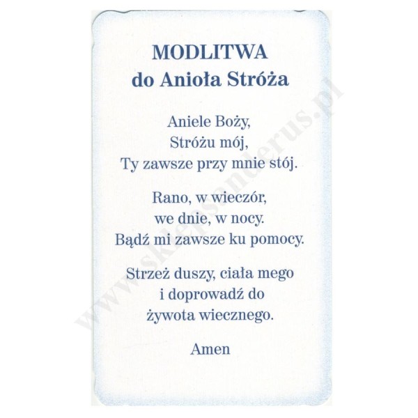 ANIOŁ STRÓŻ - obrazek 6.4 x 10.6 cm - paczka 100 szt. - 75937