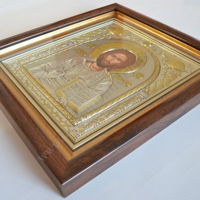 PAN JEZUS PANTOKRATOR - ikona w ramce za szkłem 38.5 x 42 cm - 89235