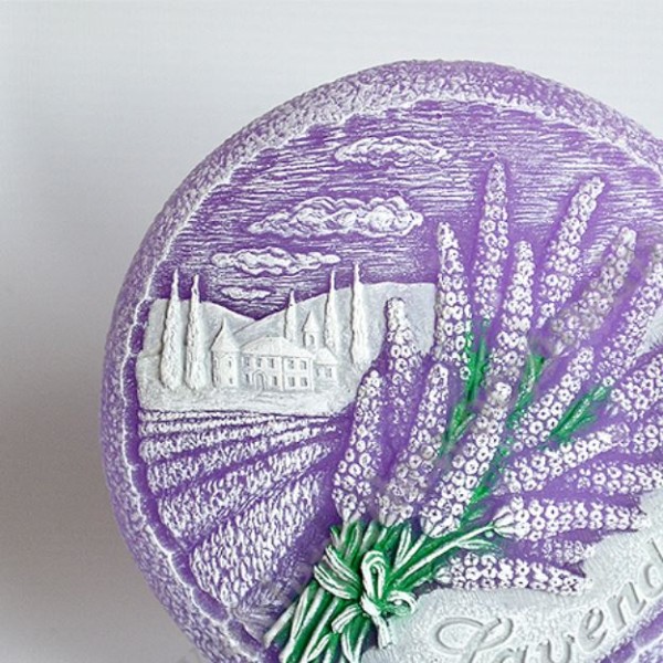 ŚWIECA DYSK ZAPACHOWY - LAWENDA - średnica 13.5 cm - 51344