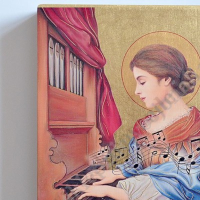 ŚWIĘTA CECYLIA - ikona 12 x 16 cm - 11205