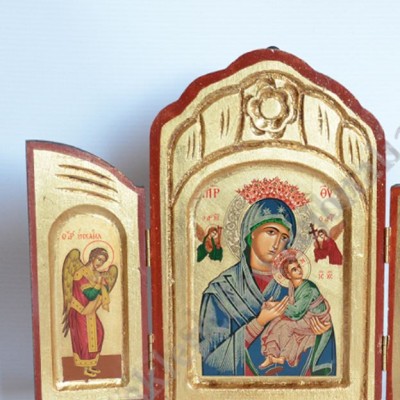 MATKA BOŻA NIEUSTAJĄCEJ POMOCY - drewniany tryptyk - 4915