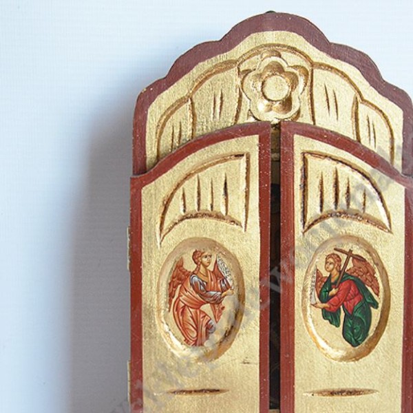 MATKA BOŻA CZĘSTOCHOWSKA - drewniany tryptyk - 0352