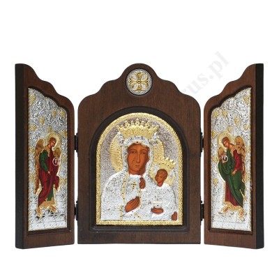 MATKA BOŻA CZĘSTOCHOWSKA - drewniany tryptyk - 11138