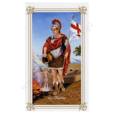 ŚWIĘTY FLORIAN - obrazek 6.5 x 11 cm - paczka 100 szt. - 51429