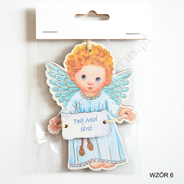 ZAWIESZKA ANIOŁEK - wys. 11.3 cm - mix wzorów - 4512