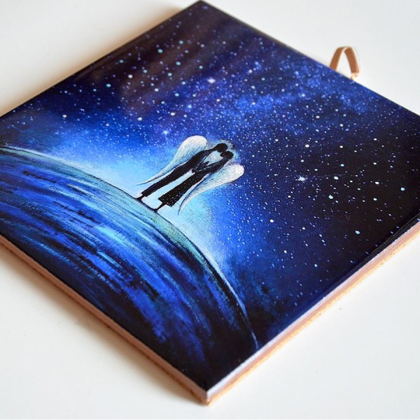 SKRZYDŁA DWA - obrazek na ceramice 15 x 15 cm - 58962