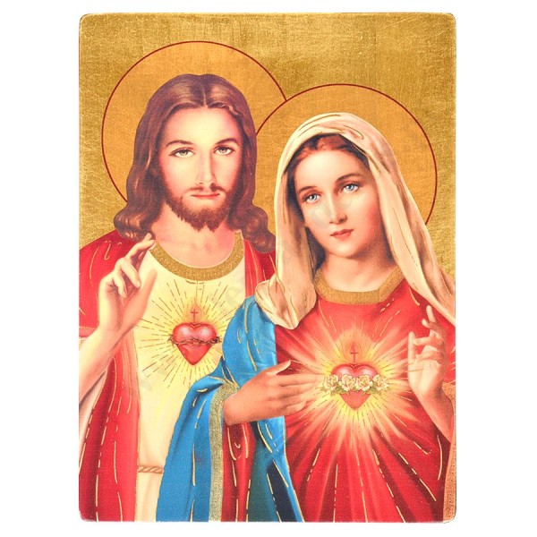 SERCE JEZUSA I SERCE MATKI BOŻEJ - ikona 17 x 23 cm - 51529