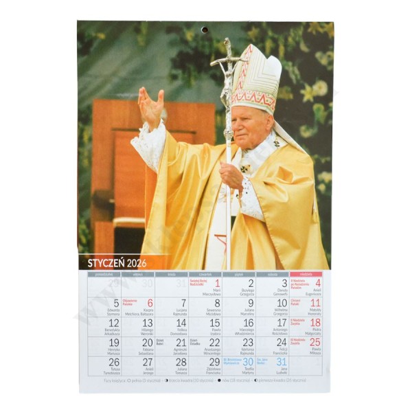 ŚW.JAN PAWEŁ II - KALENDARZ 2026 - format A4 - 58808