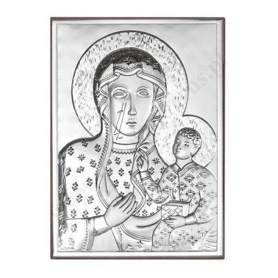 MATKA BOŻA CZĘSTOCHOWSKA - OBRAZEK SREBRNY - 6323/3