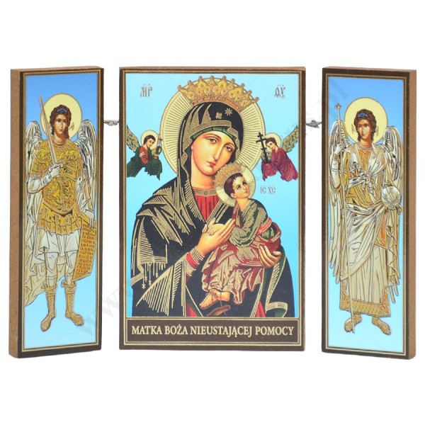 MATKA BOŻA NIEUSTAJĄCEJ POMOCY - tryptyk - 12.5 x 8.4 cm - 30074