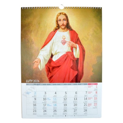KALENDARZ 2026 - SERCE PANA JEZUSA - format 29,5 x 40,5 cm - 85176