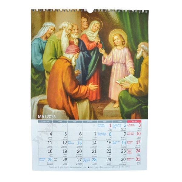 KALENDARZ 2026 - SERCE PANA JEZUSA - format 29,5 x 40,5 cm - 85176