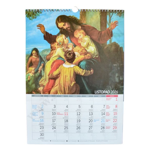 KALENDARZ 2026 - SERCE PANA JEZUSA - format 29,5 x 40,5 cm - 85176