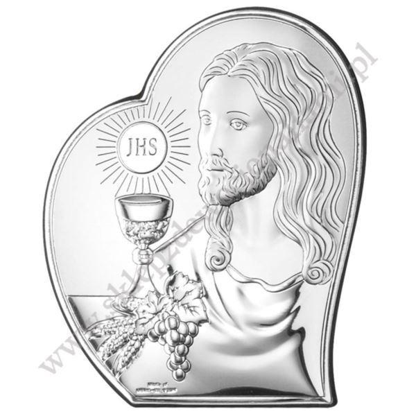 JEZUS EUCHARYSTYCZNY - OBRAZEK SREBRNY - 81124/2L